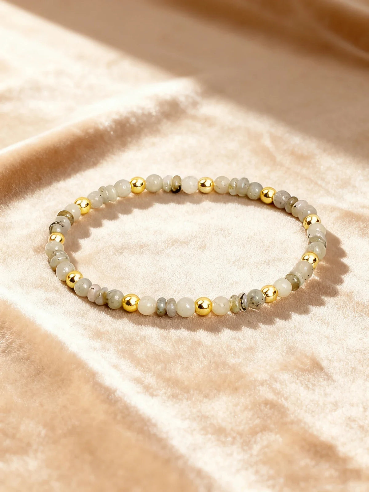 Bracelet labradorite perles mini facettées