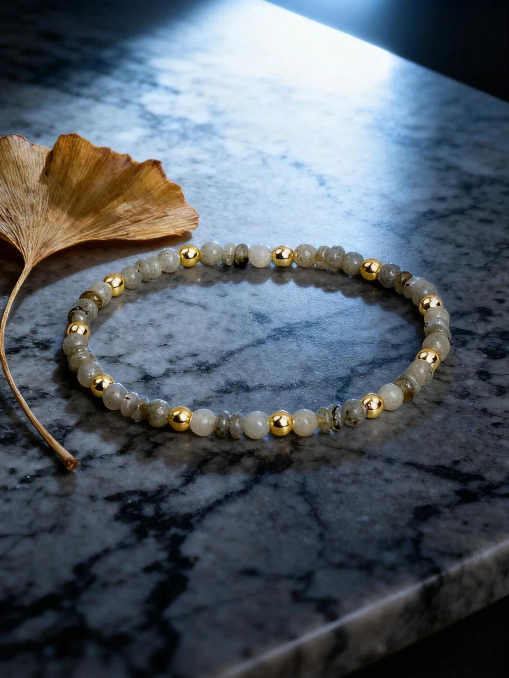 Bracelet labradorite perles mini facettées