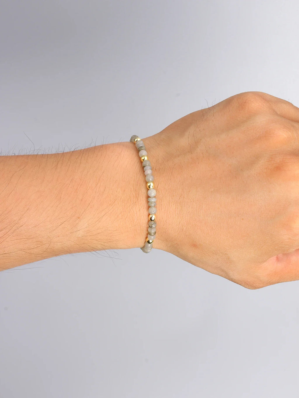 Bracelet labradorite perles mini facettées