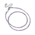Collier améthyste choker perles 2 mm